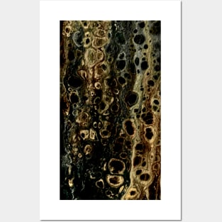 Crocodile abstract acrylic pouring art Posters and Art